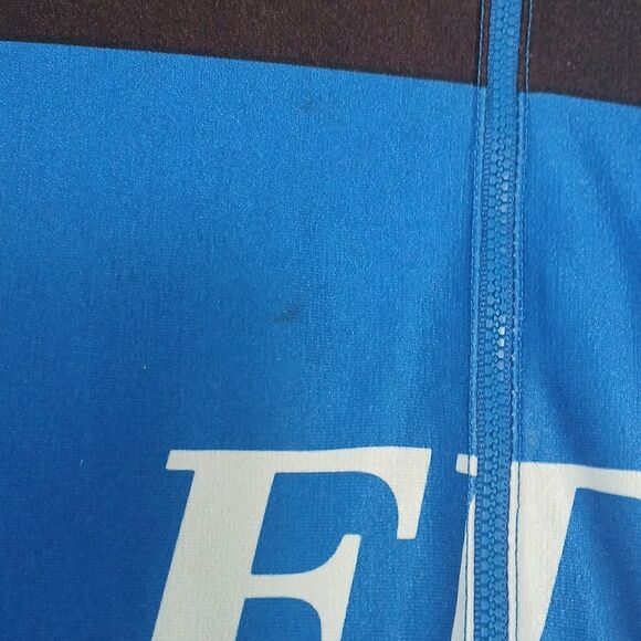 Vintage Aussie EDS TEAM Cycling Jersey with Blue Accents Full Zip Long Sleeves - Picture 3 of 11